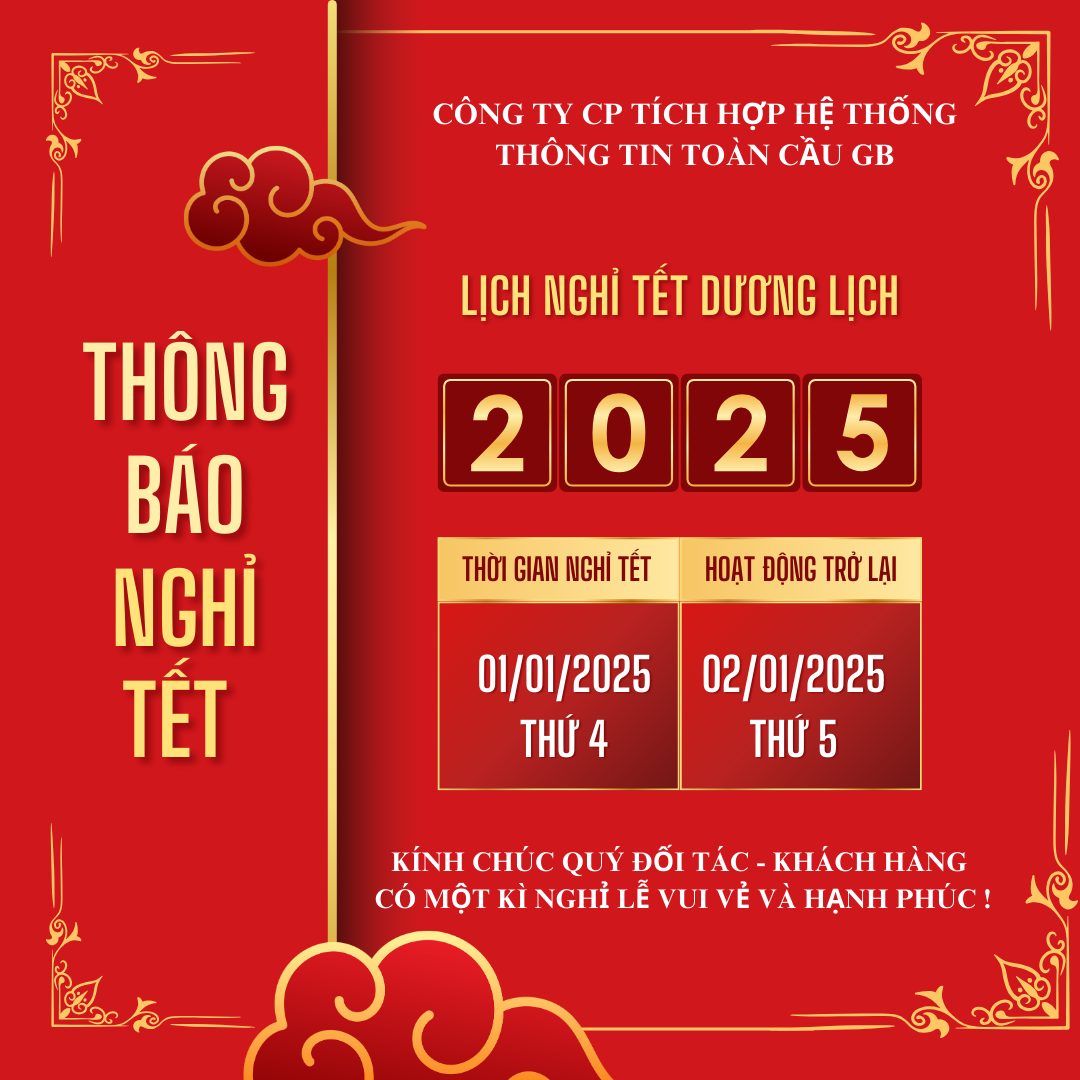 THÔNG BÁO LỊCH NGHỈ TẾT DƯƠNG LỊCH 2025